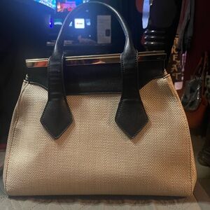 Elegant Black and Tan Handbag